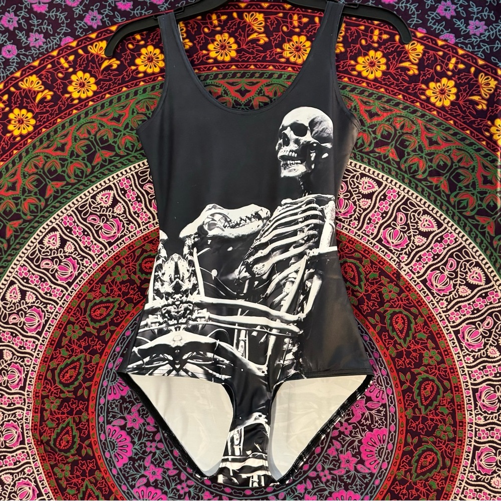 Skeleton Hugs Swim- Blackmilk Clothing- Size Small- very rare